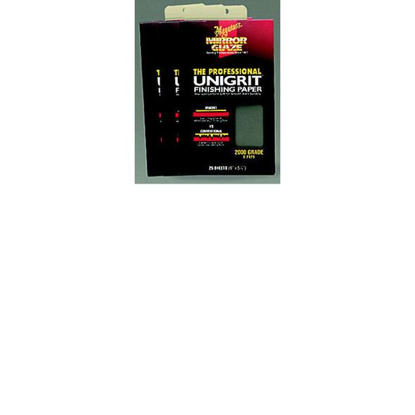 Mirror Glaze Unigrit Finishing Paper, 1000 Grit, 25 Sheets S1025