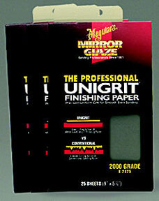 Mirror Glaze Unigrit Finishing Paper, 1000 Grit, 25 Sheets S1025