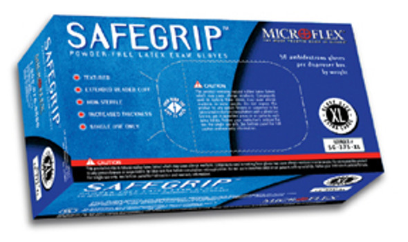 SafeGrip Powder-Free Latex Examination Gloves, Blue, Small SG375S SafeGrip Powder-Free Latex Examination Gloves, Blue, Small SG375S