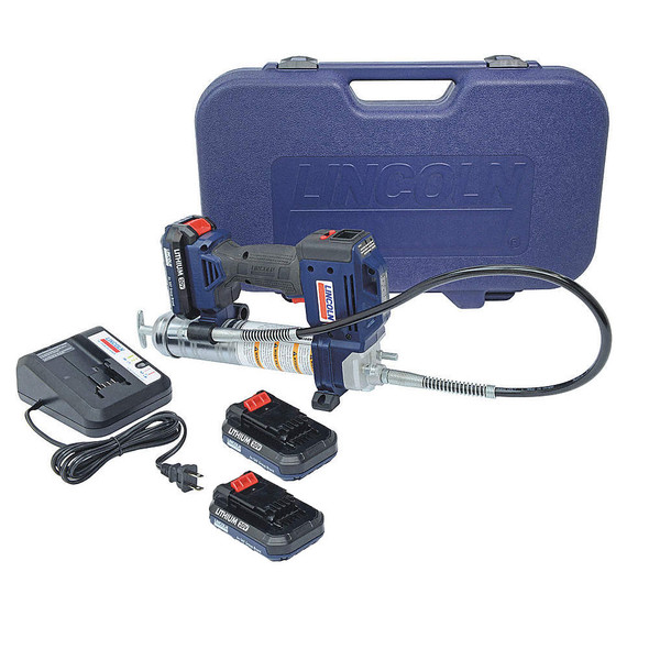 PowerLuber Dual Battery ﻿2-Speed 20V Li-Ion Grease Gun with AC Charger & (2) Batteries 1884
