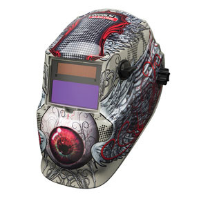 600S Variable Shade ADF Helmet, Bloodshot K3190-1