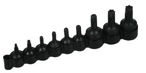 9 pc. 1/4” and 3/8” Dr. Torx Bit Set 26550