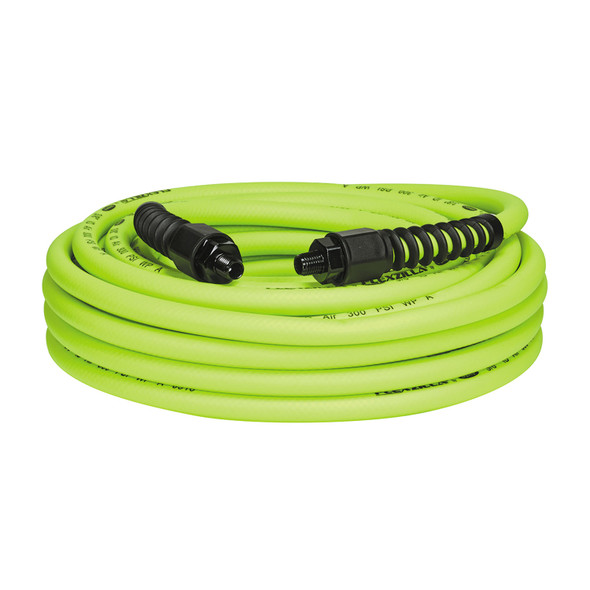 3/8" X 50' Flexzilla ZillaGreen Air Hose with 1/4" Ends HFZ3850YW2