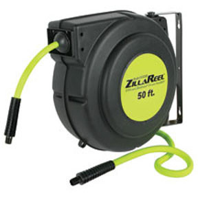 3/8" x 50' ZillaReel Retractable Enclosed Air Hose Reel L8250FZ