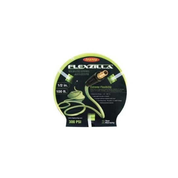 1/2" X 100' Flexzilla ZillaGreen Air Hose with 3/8" Ends HFZ12100YW3