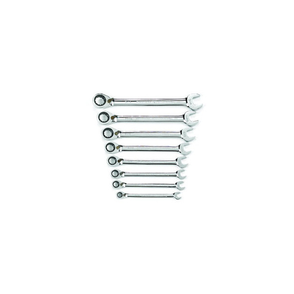 8-Piece SAE Reversible Combination Ratcheting Wrench Set 9533N