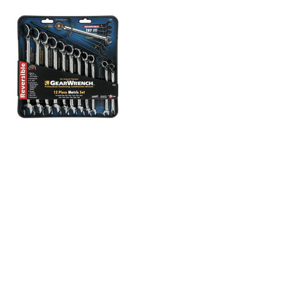 Reversible Combination Ratcheting Wrench Set METRIC, 12pc 9620N