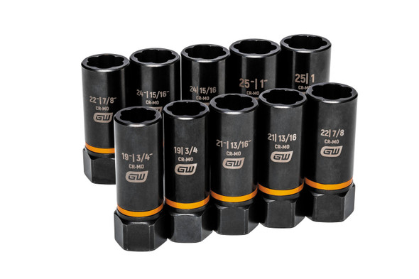 10 Pc. 1/2" Drive Bolt Biter Deep Extraction Socket Set 86071