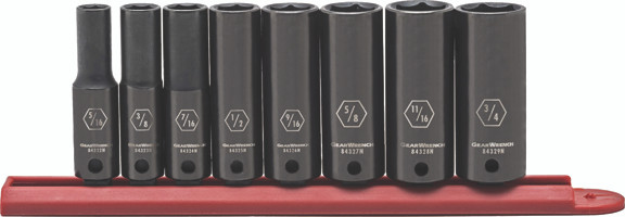 8 Pc. 3/8" Drive 6 Point SAE Deep Impact Socket Set 84915N