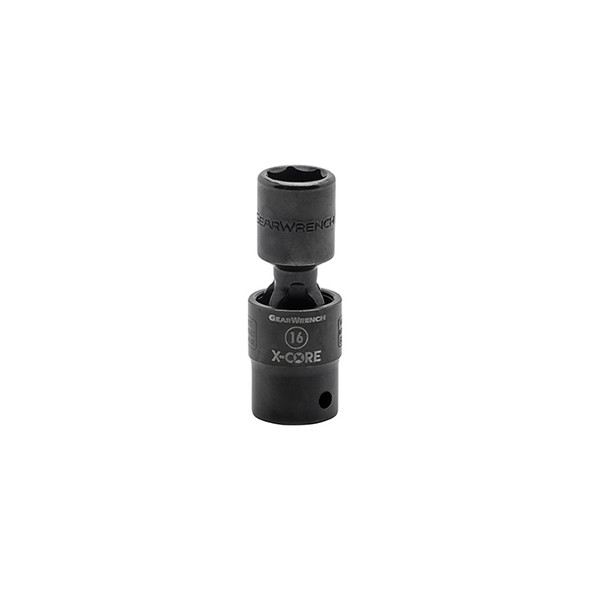 1/2" Drive 6 Point Standard X-Core Pinless Impact Universal Metric Socket 16mm 84726