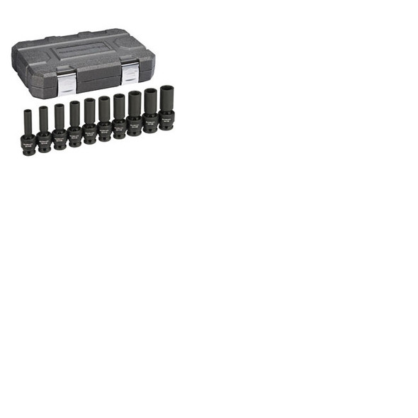 10 Pc. 1/2" Drive Metric Deep Universal Socket Set 84945N