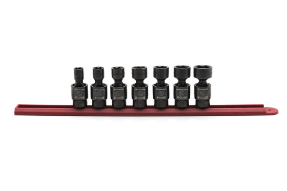 7 Pc. 3/8" Drive 6 Point Standard X-CORE Pinless Universal Impact SAE Socket Set 84974