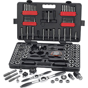 114 pc. Large SAE/Metric Ratcheting Tap and Die Set 82812