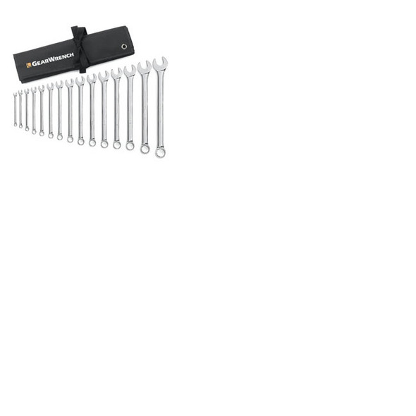 15pc. SAE Long Pattern Combination Non-Ratcheting Wrench Set 81918