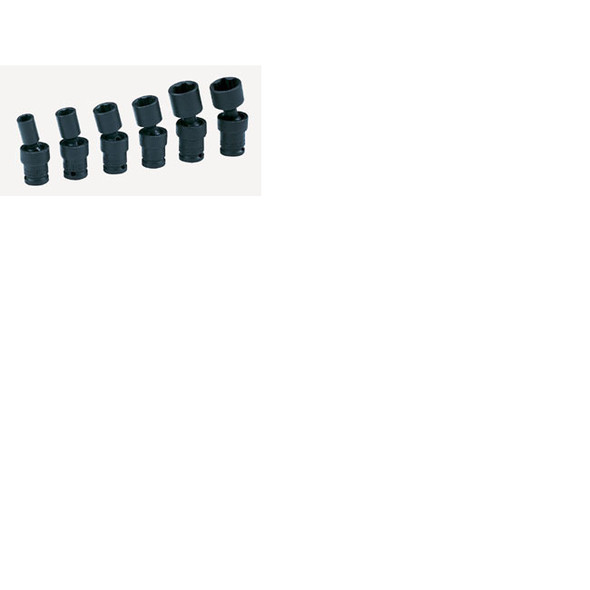6 Pc. 1/4" Surface Drive Standard Universal Set 9706U