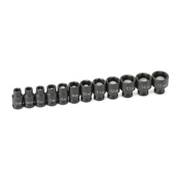 1/4" Drive 12 Pc. Metric Magnetic Impact Socket Set 9712MG