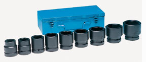 1" Dr Std Length Jumbo SAE Impact Socket Set, 9 pc 9159