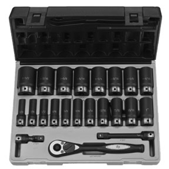 22-Piece 1/2 in. Drive 6-Point SAE Deep Duo Impact Socket Set 82622D