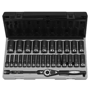 29-Piece 1/2 in. Drive 6-Point Metric Deep Duo Impact Socket Set 82629MD