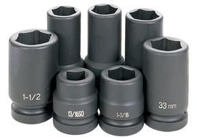 7 Pc. 1" Drive Truck Wheel Service Impact Socket Set 9007