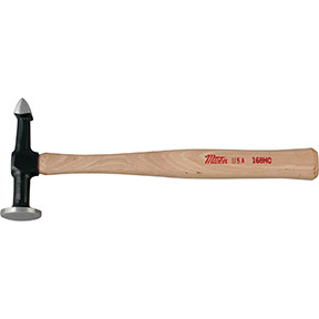 High Crown Cross Peen Finishing Hammer, Wood Handle 168HC