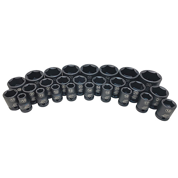 26-Pc. 1/2" Dr. 6-pt Metric Standard Impact Socket Set 44126