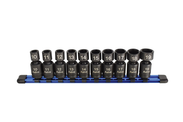 10 Pc. 3/8" Drive Nano Pinless Universal Impact Sockets - Metric 78344