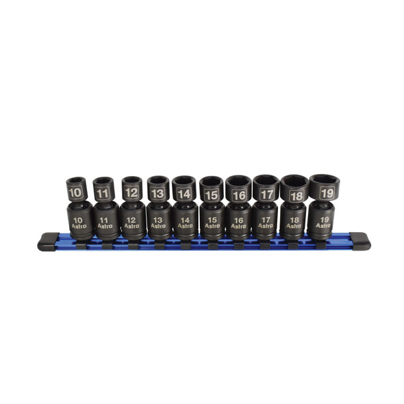 10 Pc. 3/8" Drive Nano Pinless Universal Impact Sockets - Metric 78344