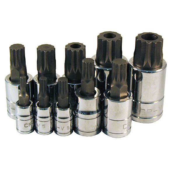 10 Pc. Triple Square XZN Bit Socket Set 13782