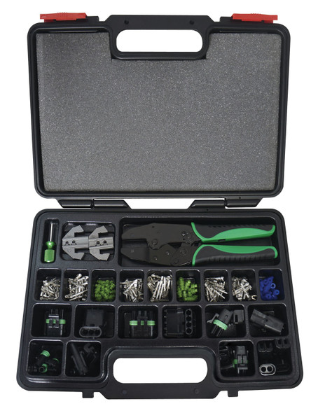 220 Pc. Weatherpack  Ratcheting Crimping Tool & Accessory Set 9478