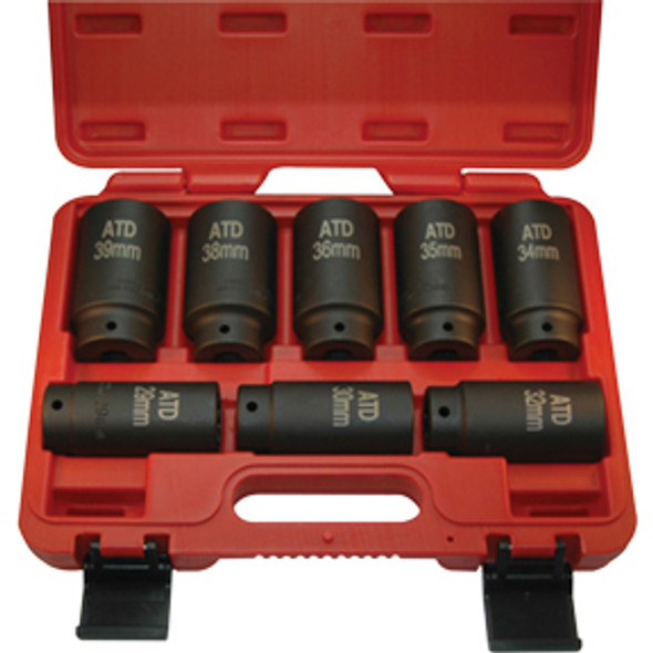 8 Pc. 12 Point Axle/Spindle Nut Socket Set 8628