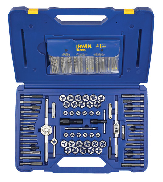 117 Pc. Machine Screw / Fractional / Metric Tap & Hex Die and Drill Bit Deluxe Set 26377