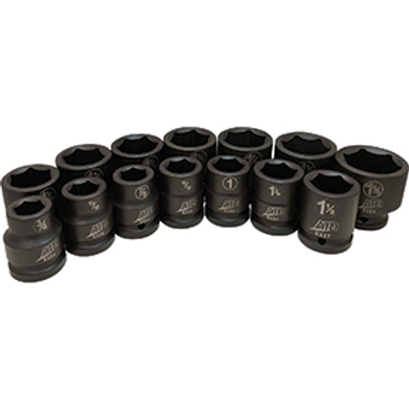 14-Pc. 3/4” Drive 6 Point SAE Standard Impact Set 63114