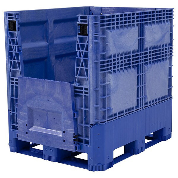 Buckhorn CollaspeBulkContainer,48inL,40inW,Blue BG4840332063002