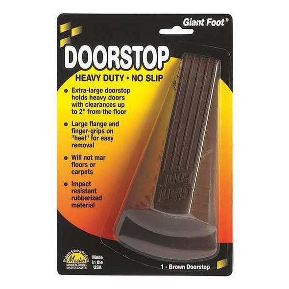 Giant Foot Door Wedge XL, Thermo Plastic, Brown, 2"H x 3-1/2"W 29964