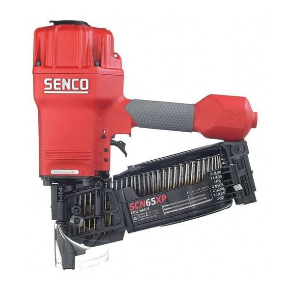 Senco Air Nail Gun, Red, 3/8 in, NPT, Aluminum SCN65XP