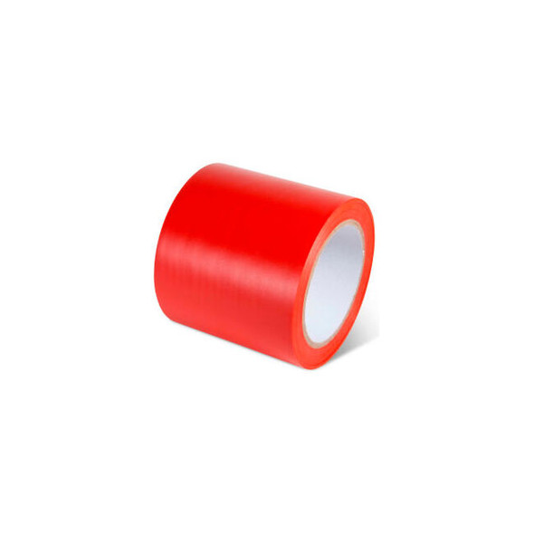 Global Industrial Safety Tape 4""W x 108'L 5 Mil Red 1 Roll