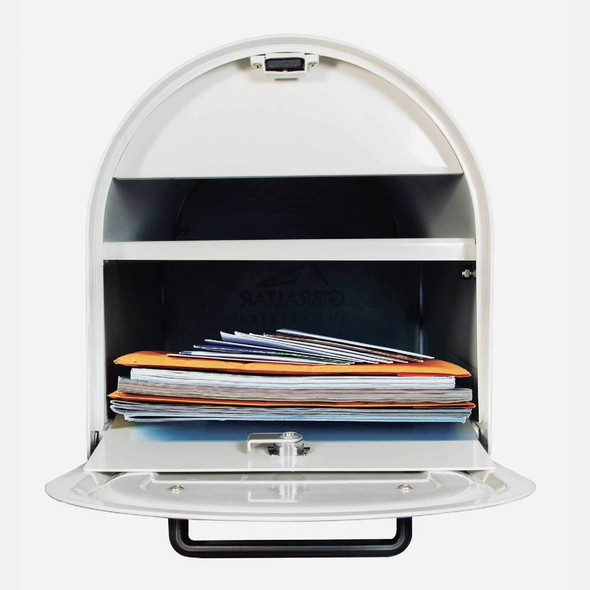 Gibraltar Reliant White Locking Post Mount Mailbox MB981WAM 249108