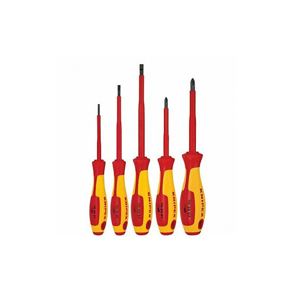 Knipex Insulated Screwdriver Set,Slotted/Phillips,5 pcs 9K 98 98 32 US