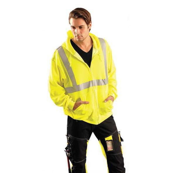 Occunomix Sweatshirt, 2, R, Cotton/Polyester, Yellow, 5XL LUX-SWTLHZ-Y5X