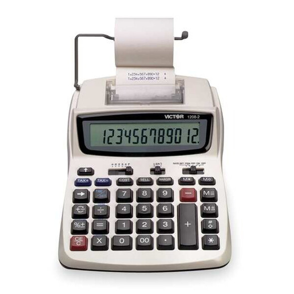 Victor Technology Portable Calculator,LCD,12 Digits 1208-2
