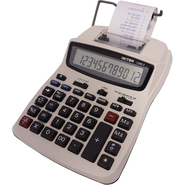 Victor Technology Portable Calculator,LCD,12 Digits 1208-2