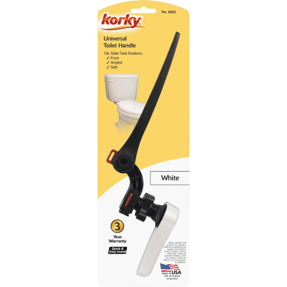 Korky Universal White Flush Tank Lever with Plastic Handle 6065BP