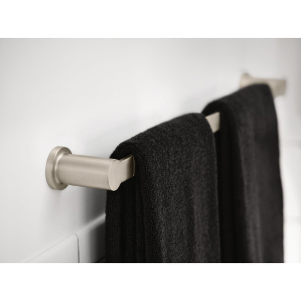 Moen Rinza 18 In. Towel Bar, Spot Resist Brushed Nickel Y1118BN 471103