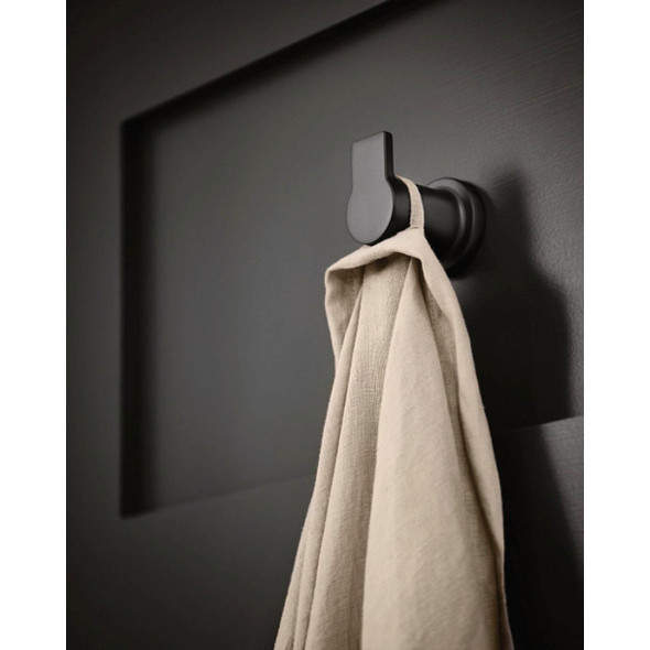 Moen Rinza Single Robe Hook, Matte Black Moen Rinza Single Robe Hook, Matte Black