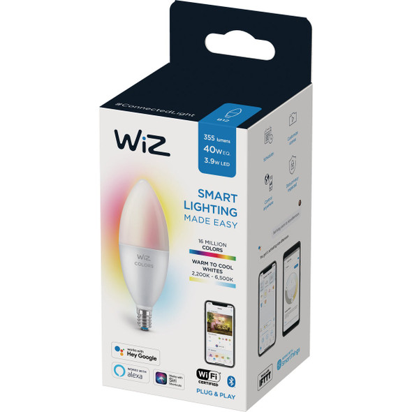 Wiz 40w B12 Cnd Color Bulb 603522