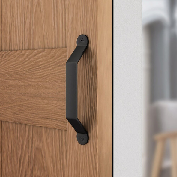 National Hardware 10 In. Matte Black Charleston Interior Barn Door Pull N700-108 217460