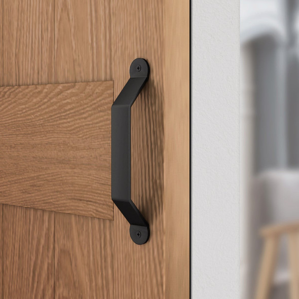 National Hardware 10 In. Matte Black Charleston Interior Barn Door Pull N700-108 217460