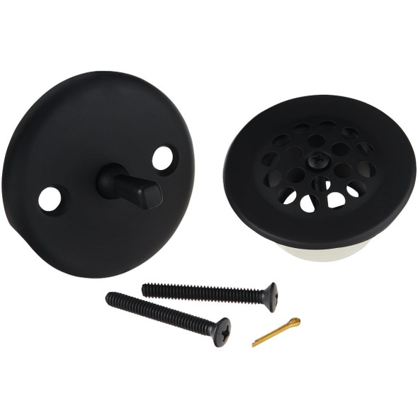 Do it Best Matte Black Trip Lever Bath Drain Trim Kit 438789