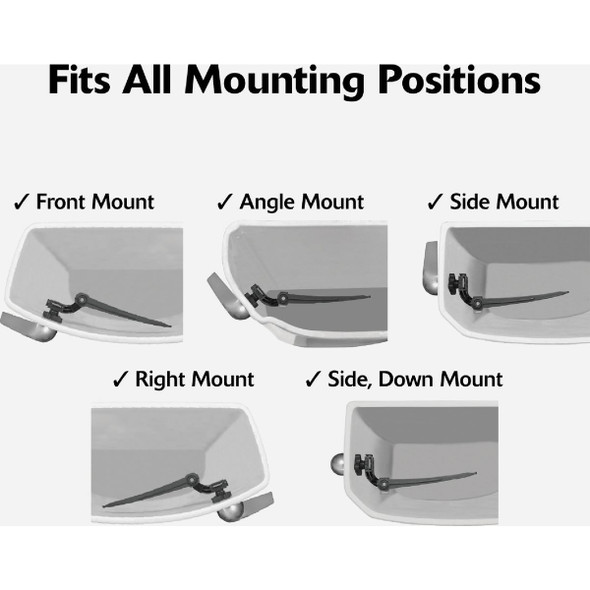 Korky StrongARM Universal Chrome Tank Lever with Wave Style Handle